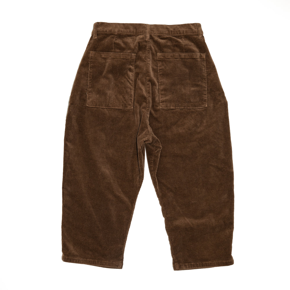 Everyday Crop Corduroy Pants - Brown