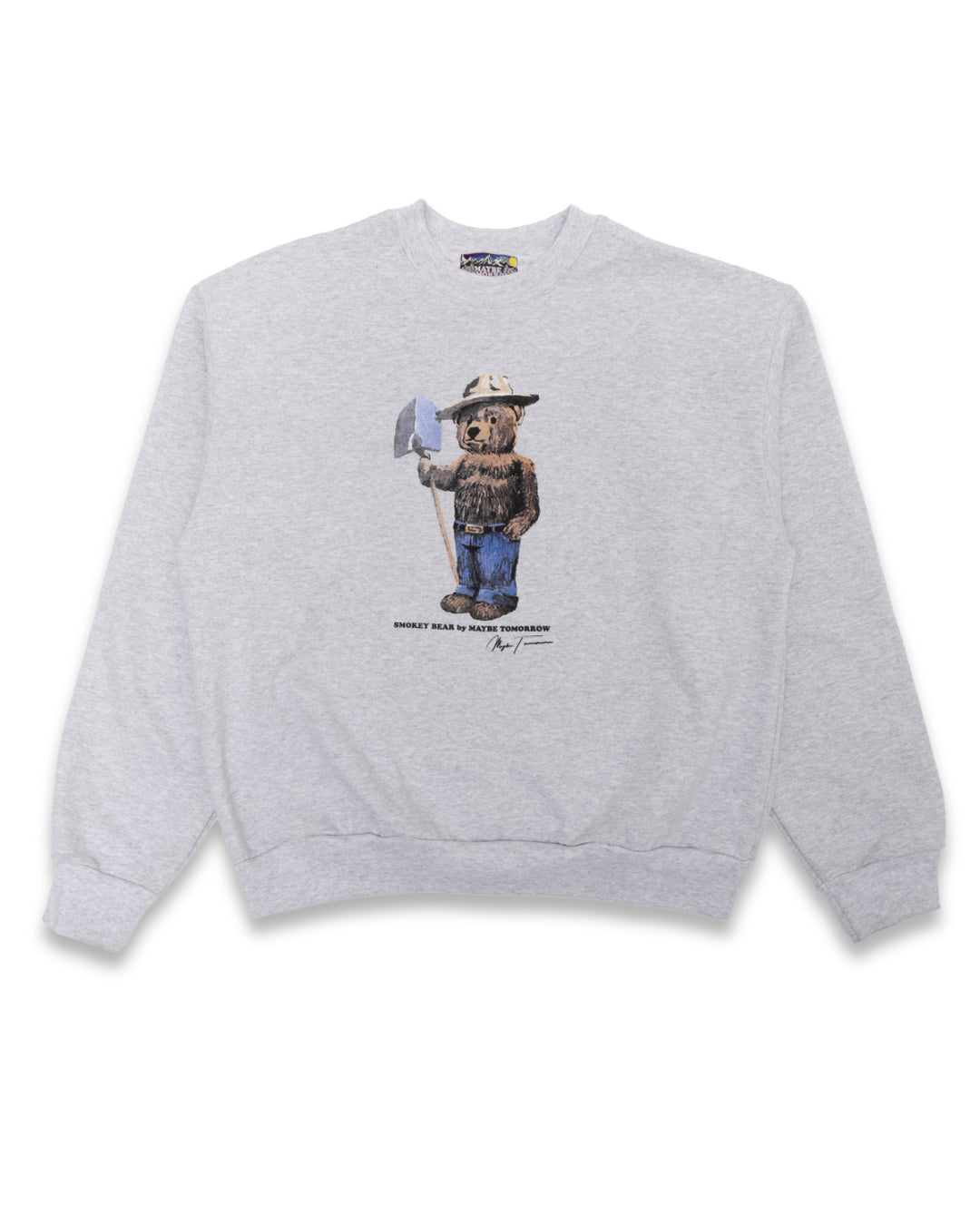 Smokey The Polo Bear Crewneck - Heather Grey