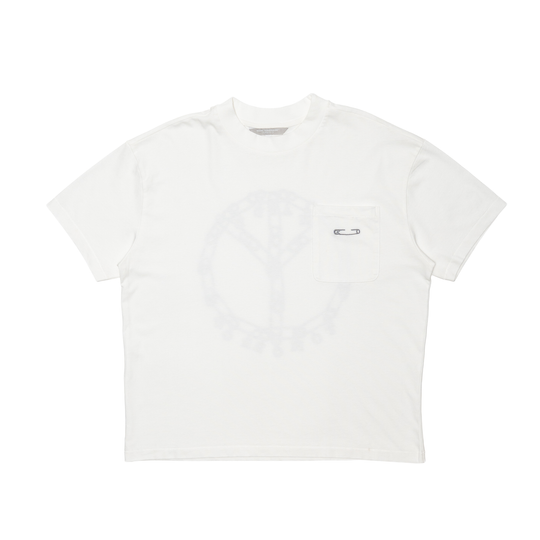 "Peace Pin" Pocket Tee - White