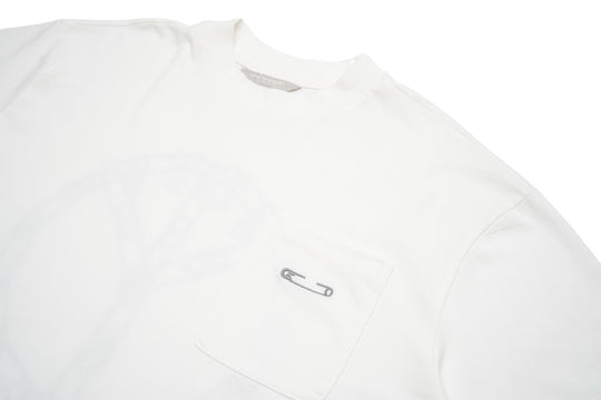 "Peace Pin" Pocket Tee - White