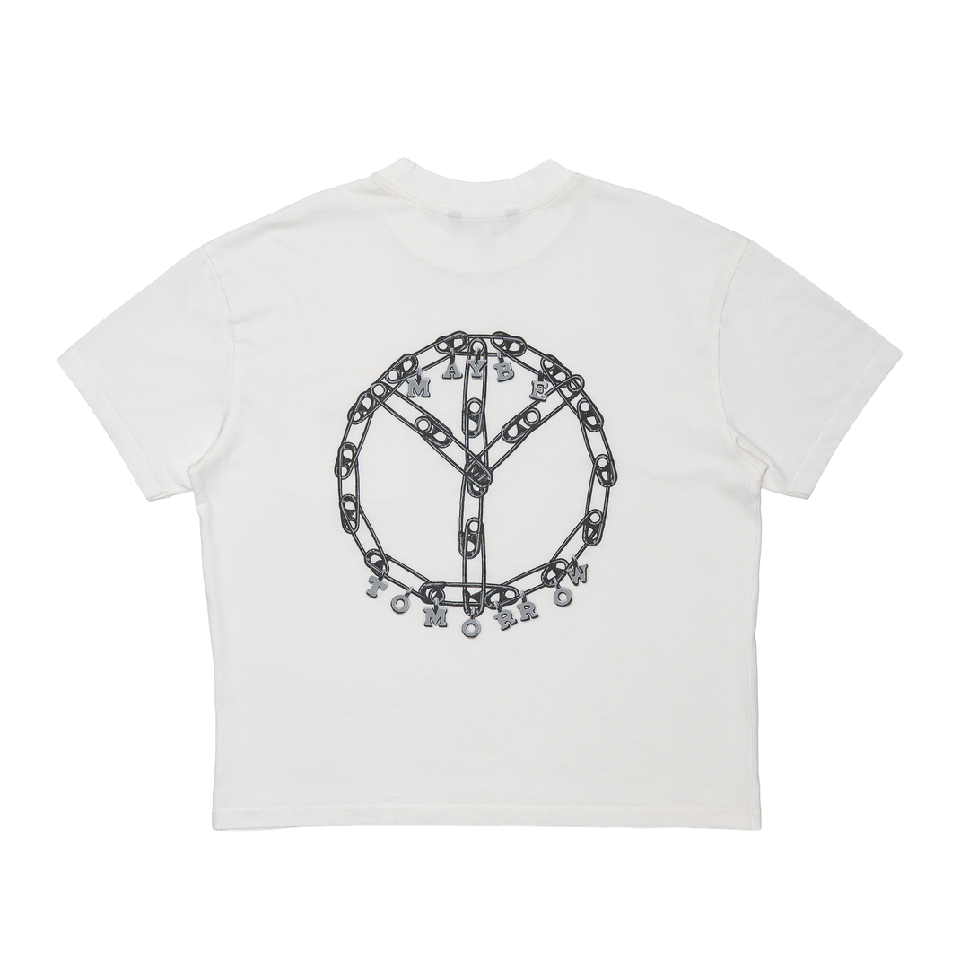 "Peace Pin" Pocket Tee - White