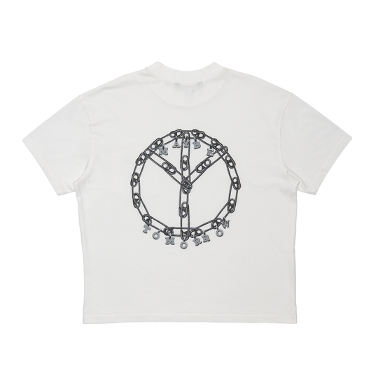 "Peace Pin" Pocket Tee - White