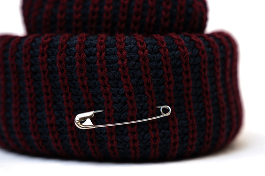 LumberJack Stripe Beanie - Navy, Burgandy