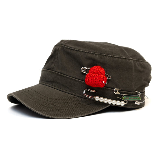 Cadet Souvenir Pin Cap - Vintage Army Green