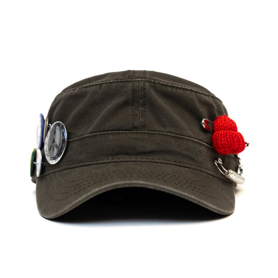 Cadet Souvenir Pin Cap - Vintage Army Green