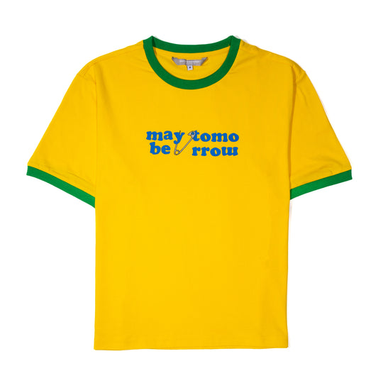 May Tomo Ringer Tee - Yellow/Green
