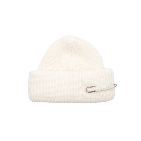 JT x Pearl Buster Beanie - Natural White