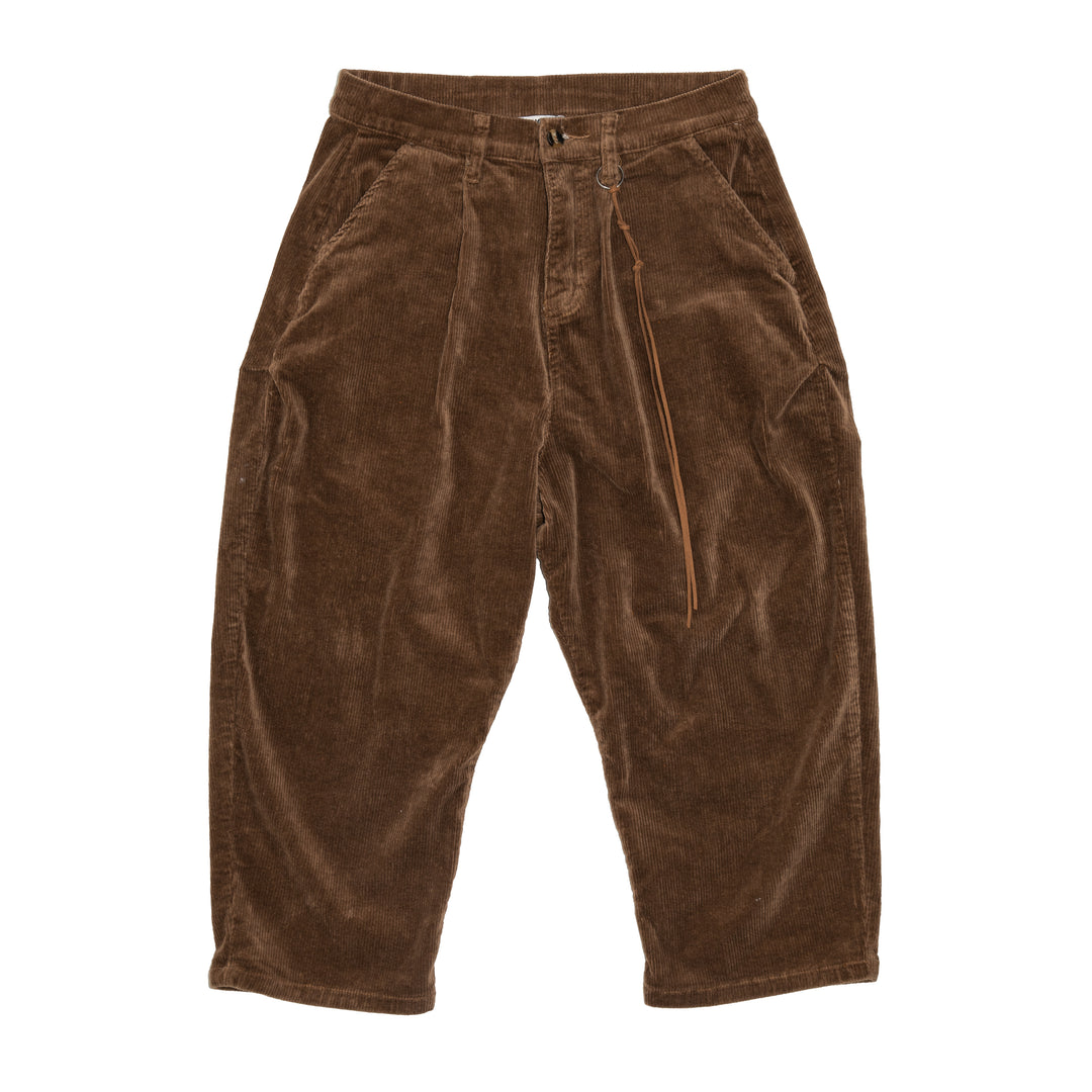 Everyday Crop Corduroy Pants - Brown