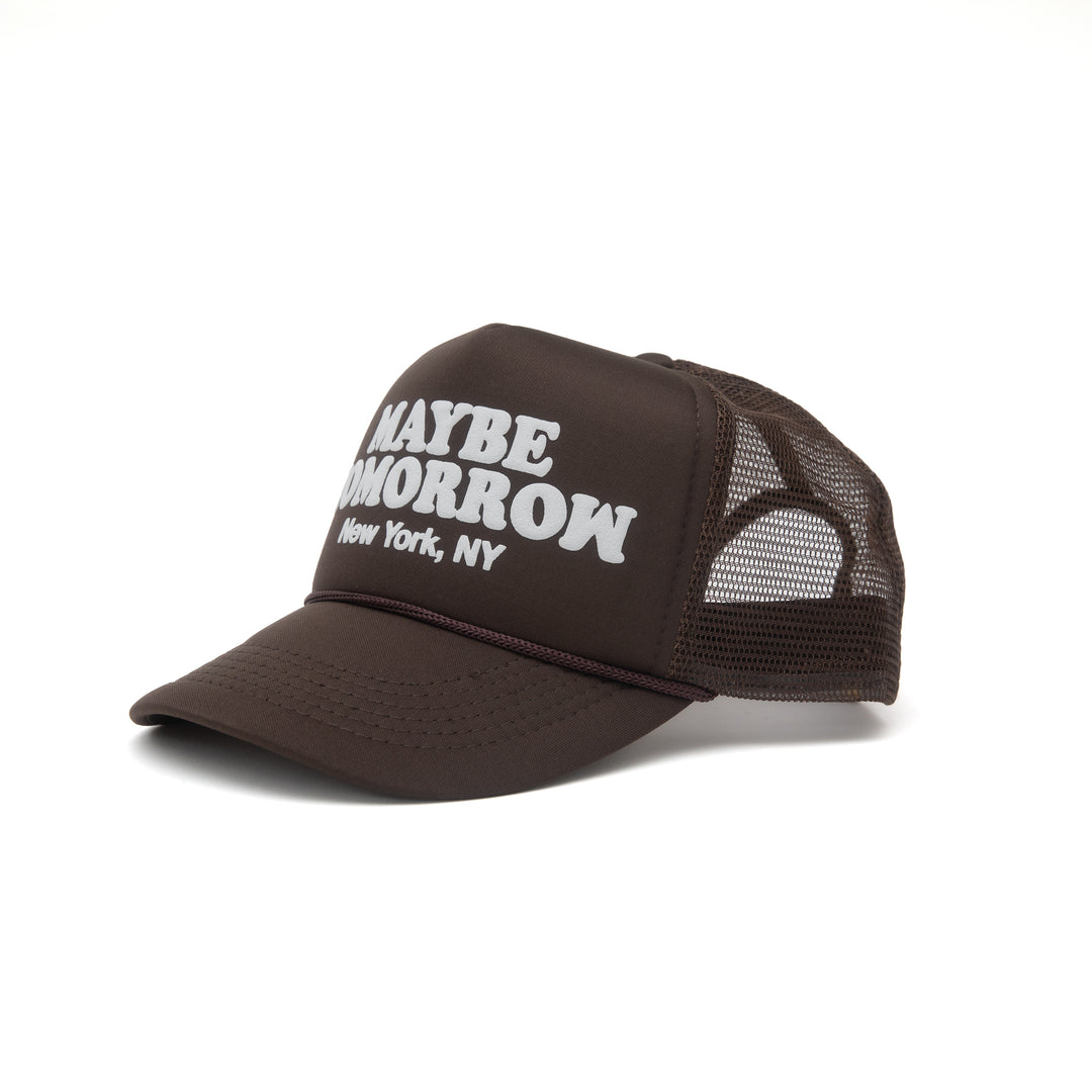 NY Tourist Trucker Hat - Brown